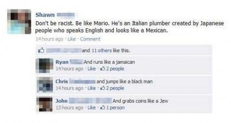 Don't be racist,be like Mario